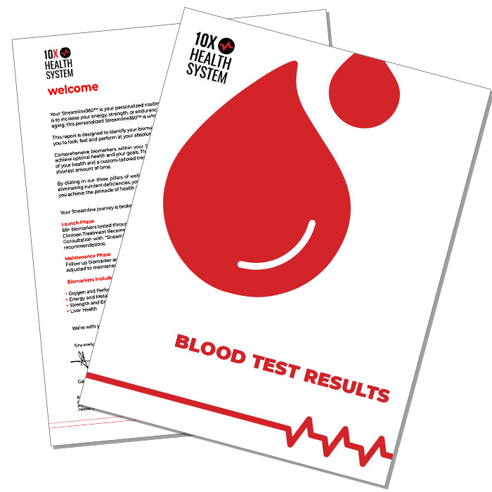 10X Health System Blood Testing Result Documents