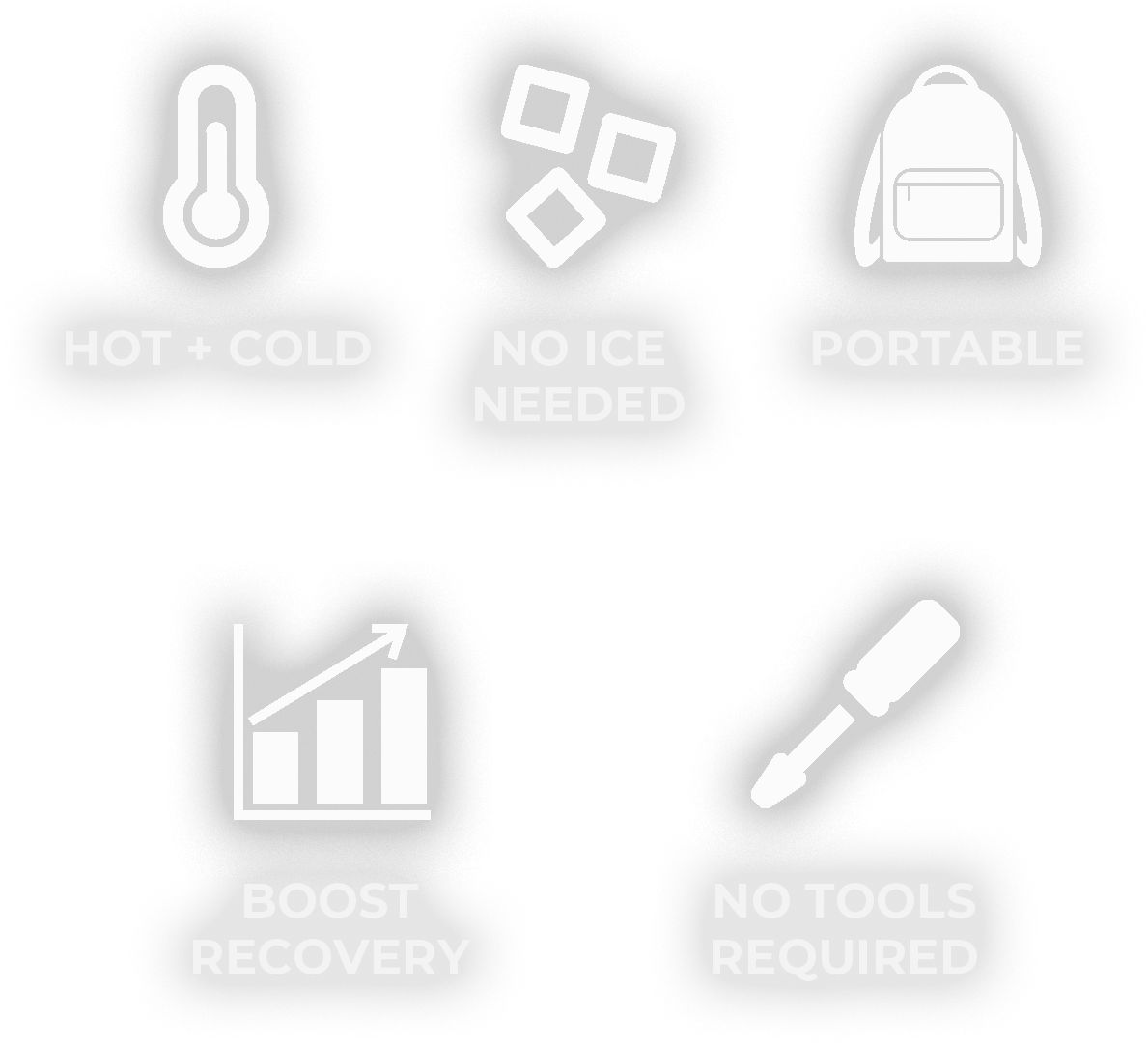 10X Pro Plunge features: hot and cold settings, no ice needed, portable, boost recovery, no tools required