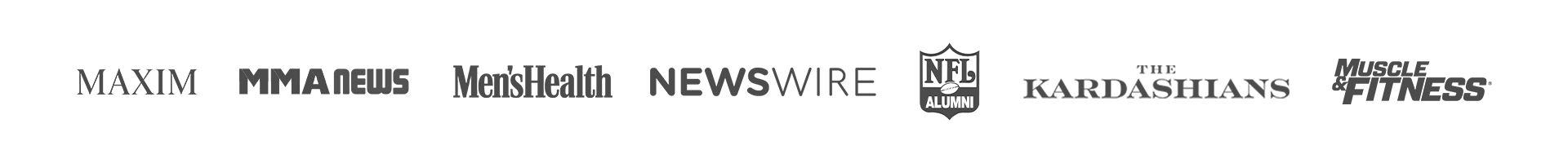 10X Health media mentions: Maxim, MMA News, Daily Mail, NewsWire, NFL Alumni, The Kardashians, Muscle & Fitness
