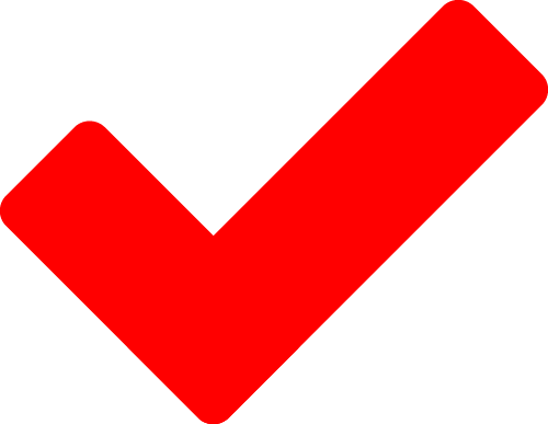 red checkmark