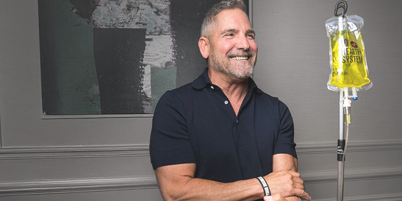 Grant Cardone receiving 10X Health System IV therapy