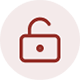 red icon of a padlock