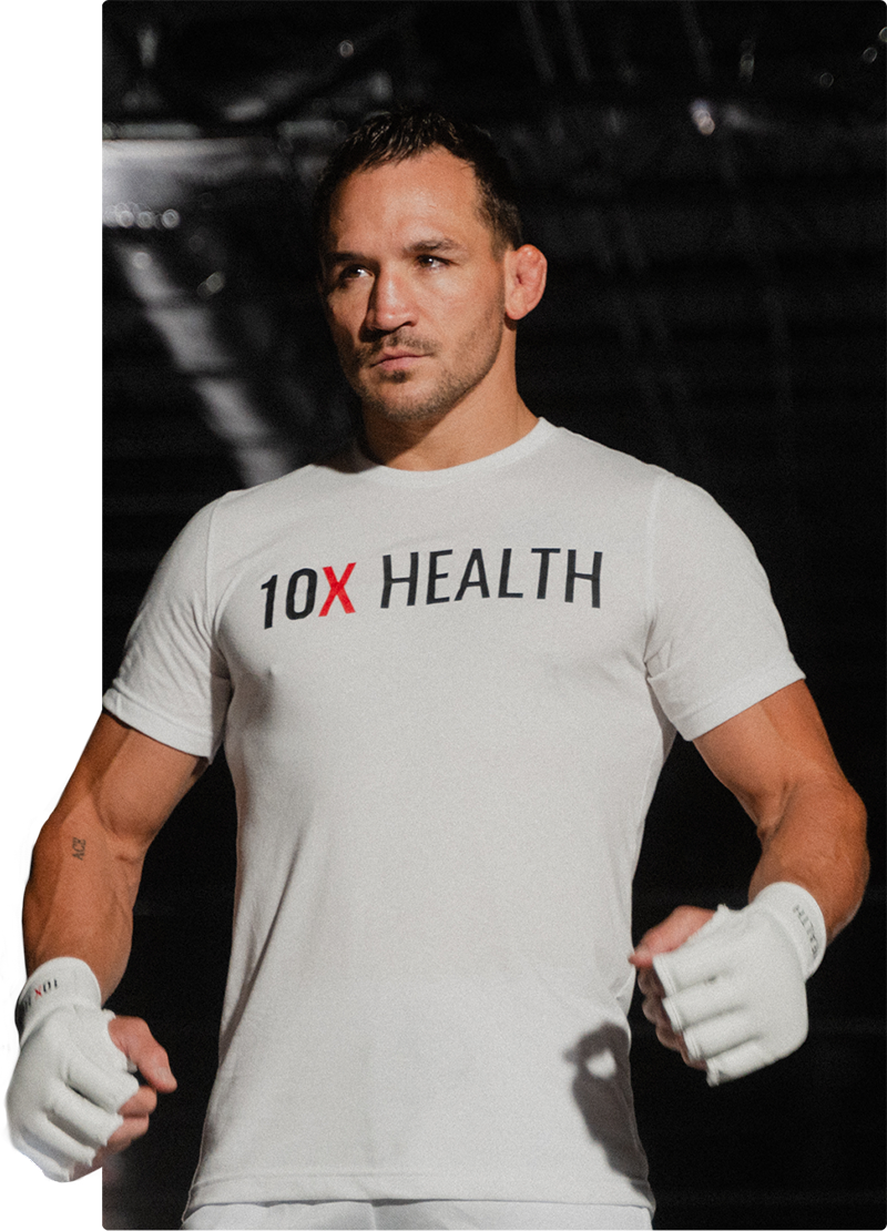 a 10X Health athlete posing in the gym