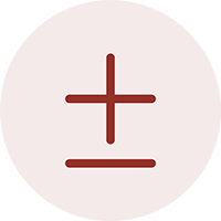 icon of a plus and minus sign