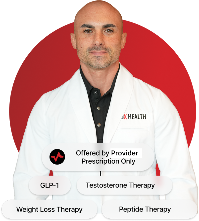 a 10X Health clinician and some of the treatments only available by physician prescription: GLP-1, Testosterone Therapy, Weight Loss Therapy, Peptide Therapy a 10X Health clinician and some of the treatments only available by physician prescription: GLP-1, Testosterone Therapy, Weight Loss Therapy, Peptide Therapy