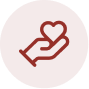 icon of a hand holding a heart