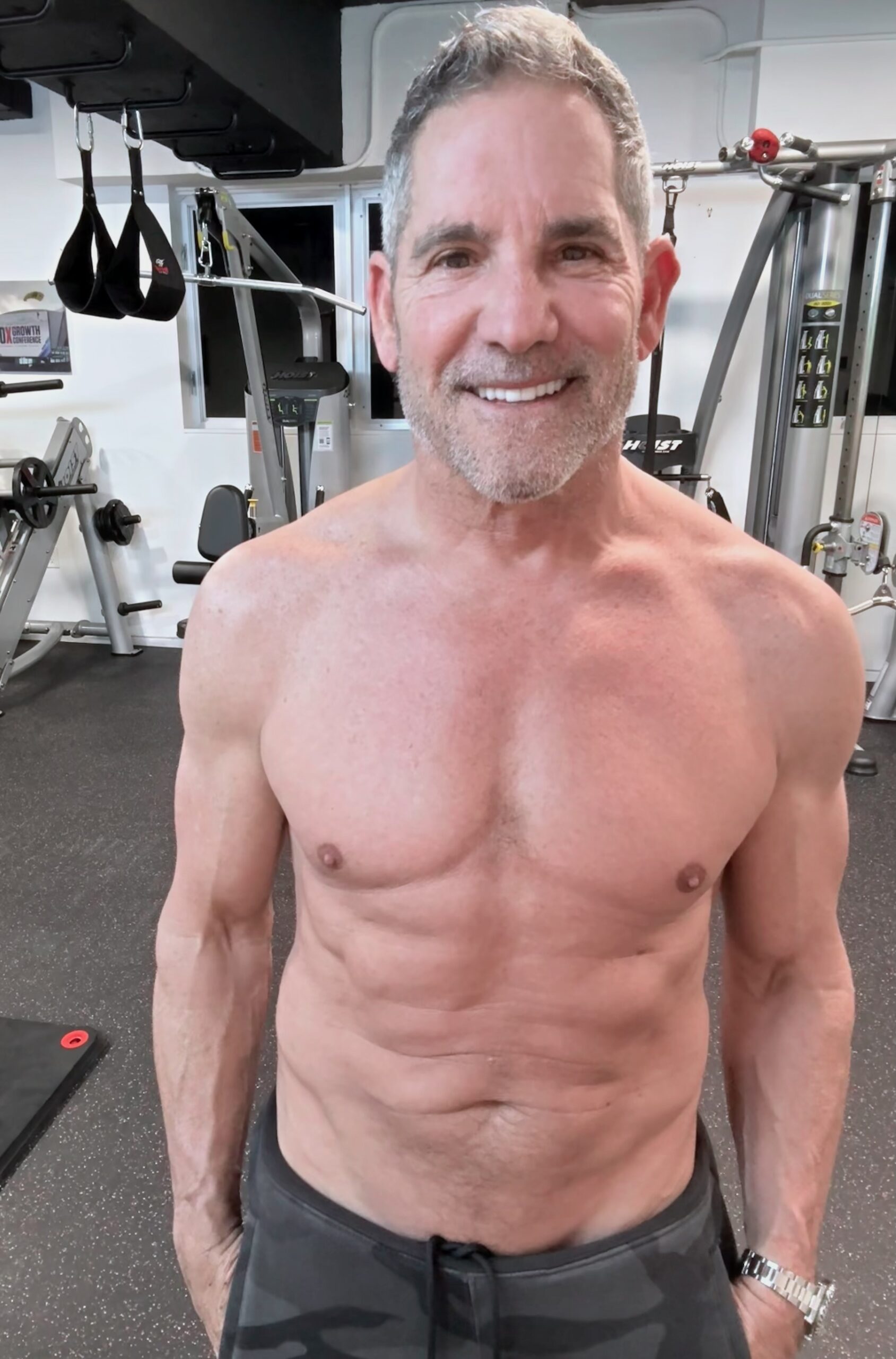 grant cardone at the gym right after finishing a 100 hour fast