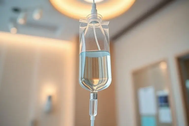 iv drip infusion closeup
